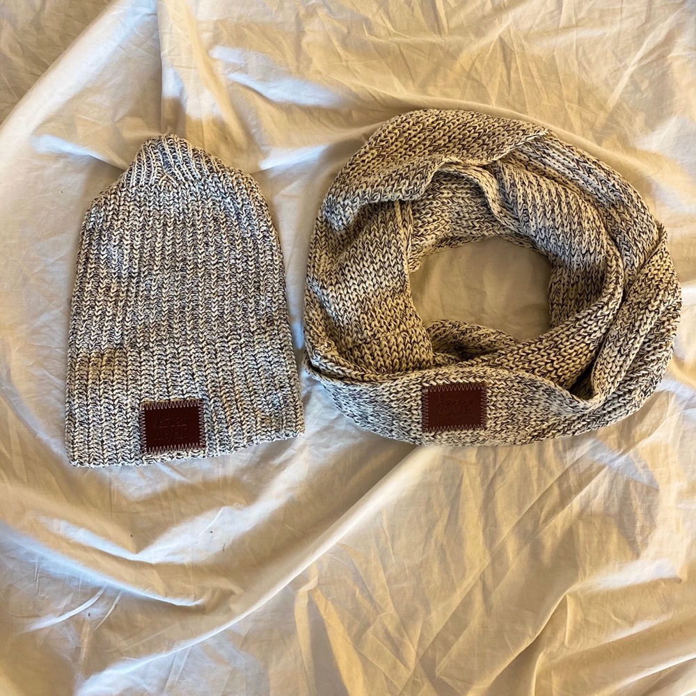 Love Your Melon beanie and scarf set